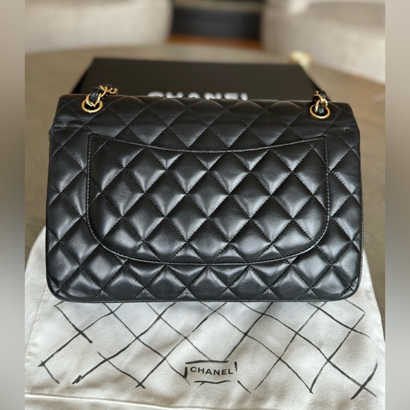 ‼️SOLD‼️ AUTHENTIC CHANEL Classic Jumbo Double Flap Bag, Lambskin, Blk, Gold H/W - Picture 5 of 16
